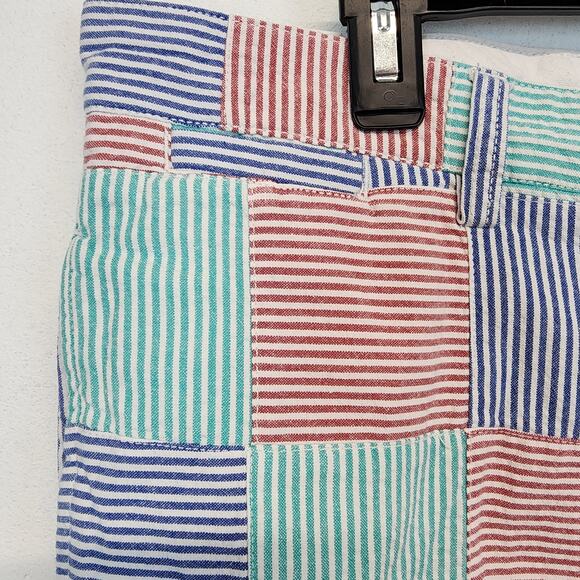 Chaps Pastel Colorblock Shorts Mens 38 Cotton Striped Southern Preppy Casual - Picture 4 of 8